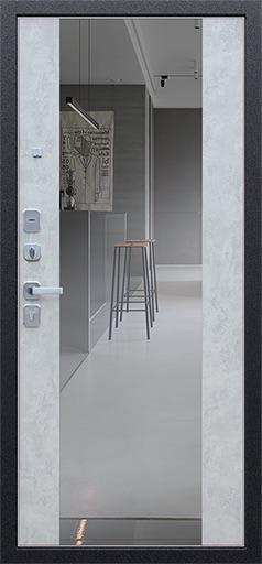 Стальная дверь «Город» с зеркалом — фото 3